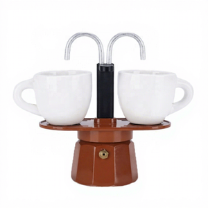 Cafetière italienne Moka Pot double, moderne, en aluminium de qualité alimentaire, mini, 2 <span class=keywords><strong>tasses</strong></span>, 100 ml - Product Image 5