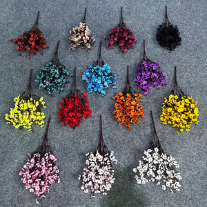 Fleurs artificielles de gypsophile, couleurs mélangées, fleurs en soie pour décorations de salle de mariage, arrangements floraux DIY - Product Image 2