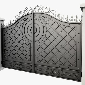 Puertas <span class=keywords><strong>de</strong></span> Entrada <span class=keywords><strong>de</strong></span> <span class=keywords><strong>Hierro</strong></span> Forjado <span class=keywords><strong>de</strong></span> Lujo TL, Motivos <span class=keywords><strong>de</strong></span> Cabeza <span class=keywords><strong>de</strong></span> León y Hojas, Puertas Metálicas Dobles Abatibles - Product Image 6