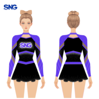 Tenues de cheerleading personnalisables pour enfants SNG – Ensembles de cheerleading personnalisables, tenues de cheerleading pour le bord de la pelouse, vêtements de performance pour jeunes, respirants et extensibles