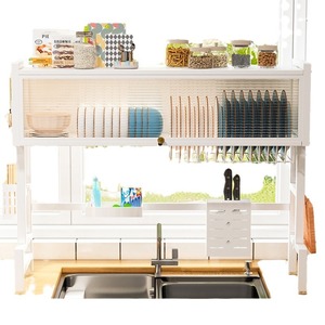 Égouttoir <span class=keywords><strong>de</strong></span> <span class=keywords><strong>Vaisselle</strong></span> Multi-Fonctionnel en Métal à Deux Niveaux, <span class=keywords><strong>Rangement</strong></span> pour <span class=keywords><strong>Meuble</strong></span> <span class=keywords><strong>de</strong></span> Lavabo et Porte d'Évier, avec Fonction <span class=keywords><strong>de</strong></span> <span class=keywords><strong>Rangement</strong></span> pour <span class=keywords><strong>Vaisselle</strong></span> <span class=keywords><strong>de</strong></span> Comptoir - Product Image 5