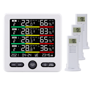 Mestek — thermomètre/hygromètre numérique sans fil, affichage à 4 canaux, usage intérieur et extérieur - Product Image 1