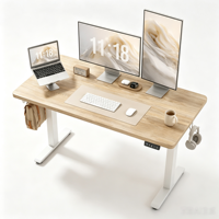 Escritorio Elevable con Doble Motor, Mesa de Computadora de Altura Ajustable, Moderno y Fácil de Montar, para Oficina y Dormitorio
