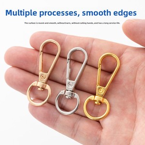 Aksesoris Perhiasan DIY Gantungan Kunci Tas Tangan Tas Koper Perlengkapan Keras Klip Anjing 5-cakar Gesper Pelat Kecil Kunci Hook-and-loop - Product Image 4