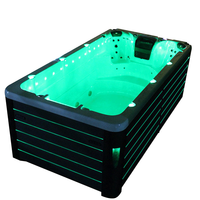 Sistema de Hidromasaje Profesional para Piscina Infinita, Spa Residencial para 3 Personas, Jacuzzi Exterior