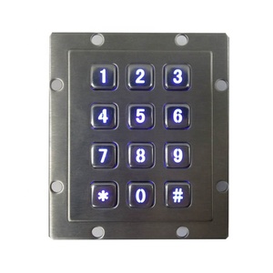 Phá Hoại Bằng Chứng Chống Thấm Nước IP65 Tiêu Chuẩn Có Dây Kim Loại <span class=keywords><strong>Backlit</strong></span> Bàn Phím Bàn Phím Với Trackball Touchpad - Product Image 6