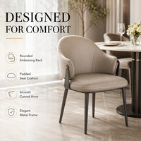 Chaises et tables de restaurant, chaise de salle à manger rembourrée à dossier en forme de baril, fauteuil avec pieds en métal pour hôtel, café, bar, salle de banquet, mobilier