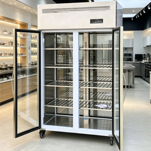 Réfrigérateur-congélateur vertical professionnel à <span class=keywords><strong>double</strong></span> <span class=keywords><strong>porte</strong></span> vitrée en acier inoxydable, refroidi par air, pour viande fraîche - Product Image 6