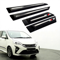 Moulures latérales de protection de porte en ABS noir de haute qualité pour Perodua Alza 2009-2016, style GR, accessoires de carrosserie