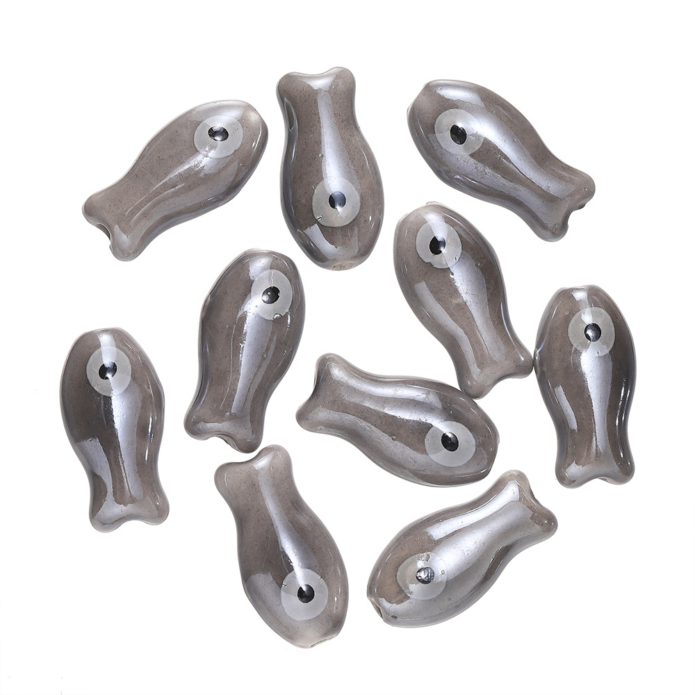 Boule à poisson en céramique - gris