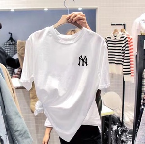 Kaus Wanita Musim Panas Kerah O Polos Dalam Jumlah Besar Kaus Grafis Cetak Khusus Kaus Wanita - Product Image 2