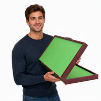 Table de rangement pliable moderne pour mini mahjong avec rembourrage (pour les modèles 22/24/30) - Matériel PU - 4 joueurs