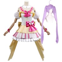 Disfraz de Cosplay de Manaka Laala de Pretty Paradise para Fiesta de Halloween, Anime Pripara, o Peluca Morada AOKG-154