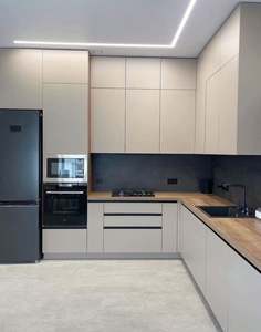 Îlot de cuisine modulaire Balom, design personnalisé, bois intelligent, style européen, noir, meubles modernes, îlot de cuisine complet - Product Image 2