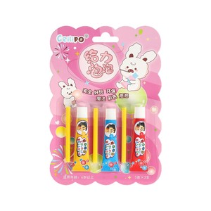 GeiliPO Chicle de Colores 5g X3 Tubos con Sopladores para Niños de 6+ Años, Juguete Divertido, Seguro y No Tóxico - Product Image 5