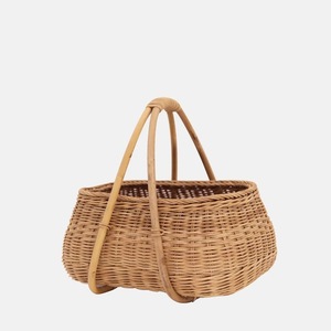 Cesta de Mimbre Ovalada con Asa, Color Curry Claro, Cesta de Almacenamiento para Cocina - Product Image 5