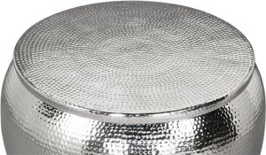 Aluminium Round Hammered Brass Drum <b>Side</b> <b>Table</b> and Coffee <b>Table</b> Container Lid Removable for Bedroom Living Room Contemporary - Product Image 6
