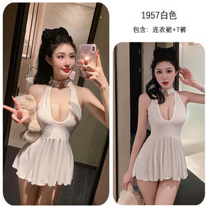 Vestido de <span class=keywords><strong>dormir</strong></span> seductor reversible con Detalles calados, mezcla de tentación uniforme y atractivo audaz para momentos apasionados - Product Image 6