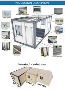 Tienda de contenedores Contenedor extensible de 20 pies Hogar Móvil Casa prefabricada portátil Camión Remolque Material de acero usado Uso de oficina - Product Image 5