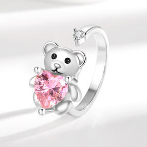 Anillo de Oso Bonito, Anillo Retro Antiguo, Anillos de Moda para Mujer, Anillos de Dedo Índice con Temperamento - Product Image 2