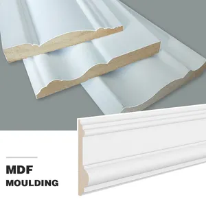 Cornice Hot Sale MDF Cornice Frame Moulding Multiple Designs MDF Decorative Ceiling Cornice For Home Interior Decoration Wholesale