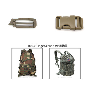 D-023 <b>Plastic</b> Open-End D-Ring Buckle 27mm 38mm Tactical Backpack <b>Hook</b> Bag Hanging Accessory - Product Image 4