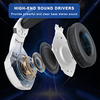 Headset Gaming GS450, Earphone dengan lampu RGB, peredam kebisingan, mikrofon, suara Stereo untuk saklar PS5 PS4 dan PC