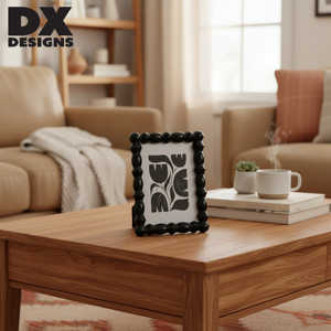 Cornice per Foto in Legno DX Designs 4X6 5x7 - Cornice Decorativa Nera Lucida <span class=keywords><strong>con</strong></span> Bordo Perlato Unico per Arredamento Casa e Ufficio - Product Image 6