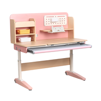 Table et chaise d'étude réglables en hauteur Hobot - Design ergonomique pour enfants et adultes, bois et métal, pour la maison, l'école et le bureau