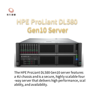 Serveur en rack HPE DL580 Gen10 4U, processeur Xeon Gold 5218R, mémoire 32/64 Go, P408-A 2G, alimentation 2400W, produit en stock pour applications informatiques