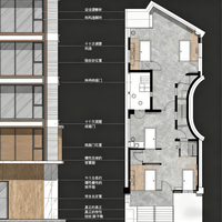 Service de conception architecturale de villa moderne sur mesure avec plan de 5 chambres, piscine à débordement et espace extérieur