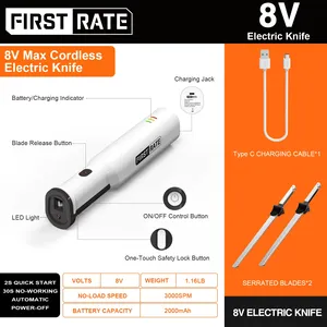 <span class=keywords><strong>Cuchillo</strong></span> Eléctrico Moderno de Acero Inoxidable con Bloqueo de Seguridad, <span class=keywords><strong>Cuchillo</strong></span> <span class=keywords><strong>para</strong></span> Pan Inteligente y Automático <span class=keywords><strong>para</strong></span> Cocina, Oficina y Exteriores - Product Image 4