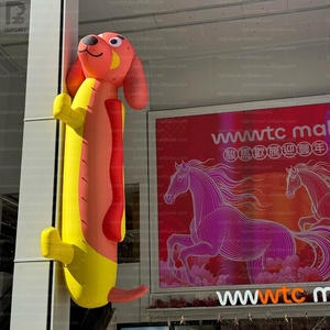Modèle gonflable géant personnalisé avec logo, chien <span class=keywords><strong>teckel</strong></span> de dessin animé, mascotte publicitaire pour l'inauguration/événements de magasins d'animaux - Product Image 5