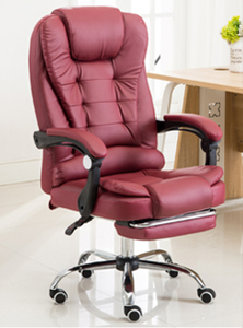 كرسي مكتب أسود فاخر حديث عالي الجودة 7 نقاط تدليك مريح من جلد البولي يوريثين كرسي دوار معدني للاستخدام المنزلي شبكة رفع قماش - Product Image 6