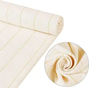 Primary Rug Tufting Fabric Durable Tufting Cloth With Yellow Line Polyester Cotton Fabric For Tufting Gun Carpet Making Machine