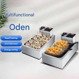 <span class=keywords><strong>Friteuse</strong></span> électrique <span class=keywords><strong>professionnelle</strong></span> 12L à cuve unique avec deux paniers, idéale pour poulet et Oden - Product Image 5