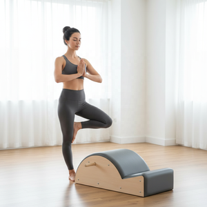 Appareil de Pilates Reformer en bois de chêne pour la correction de la colonne vertébrale, idéal pour la remise en forme à domicile, le <span class=keywords><strong>yoga</strong></span>, l'entraînement et les étirements, garantie 3 ans, pour un équilibre corporel optimal - Product Image 2