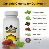 Capsules Candida Cleanse, herbes naturelles pour nettoyer les intestins et le côlon, et capsules de détoxication