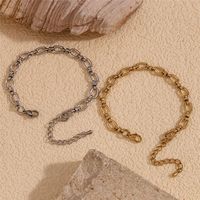 Bracelet chaîne ovale Gaovo O Link plaqué or 18 carats en acier inoxydable 316L épais, style trombone, pour femme, bijou de mode quotidien, cadeau