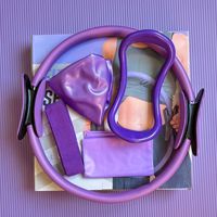 Ensemble d'accessoires Pilates 13-en-1 : Ballon de Pilates, Anneau de Pilates, Bandes de Résistance, Sangles d'Étirement Yoga - Nylon/EVA Haute Élasticité pour la Maison et la Salle de Sport
