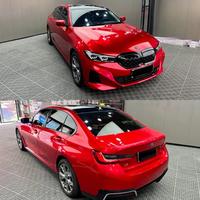 Film PPF Warna Metal Soul Red PET TPU Untuk Mengubah Warna Bodi Mobil Anti Menguning Mengkilap 1.52*17M
