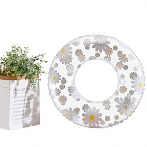 Flotador Inflable Transparente con Diseño de Estrellas, Anillo de Natación Redondo de PVC para Adultos y Niños, Diseño para Disfrutar la Vida - Product Image 4