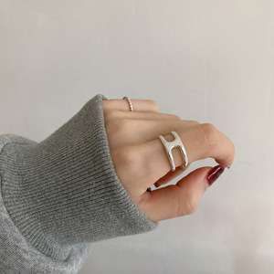 S925 Sterling Silver <b>Open</b> <b>Ring</b> Geometric Minimalist Design Unisex Everyday Wear - Product Image 1