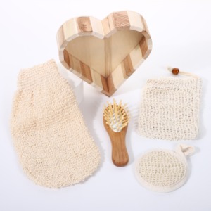Ensemble de soins corporels pour le lavage et le <span class=keywords><strong>bain</strong></span> : Brosse de nettoyage corporel, éponge loofah, gants de douche, tampons et sac à savon <span class=keywords><strong>moussant</strong></span> - Product Image 5