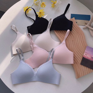 Soutien-gorge étudiant fin <span class=keywords><strong>sans</strong></span> armatures, <span class=keywords><strong>sans</strong></span> couture, ajustable, pour petite poitrine, effet push-up, en dentelle sexy, une pièce - Product Image 1