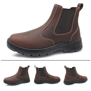 ハイトップ通気性安全靴男性用アンチスマッシュパンク防止メッシュアッパー建設現場ワークブーツソフトデュアル密度PU - Product Image 2