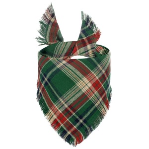 Tanpopo Brand Custom Stylish Plaid <strong>Dog</strong> <strong>Bandana</strong> Bibs Scarf <strong>Christmas</strong> Kerchief with Tassels Edges Festival Supplies Pet <strong>Bandana</strong> - Product Image 4