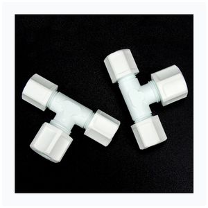 Junta de reparación rápida de alta presión, accesorios de tubería de fijación rápida, unión en T de plástico PP blanco que incluye codo directo de fábrica china - Product Image 3