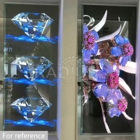 Écran transparent LED 3.91, écran en verre transparent, écran haute définition, écran d'affichage pour centre commercial, publicité extérieure, éclairage