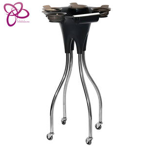 T0144-1 de lujo para salón de belleza, nuevo equipo de extensiones de cabello con ruedas, cubiertas plegables para peluquero, color negro, 2022 - Product Image 4